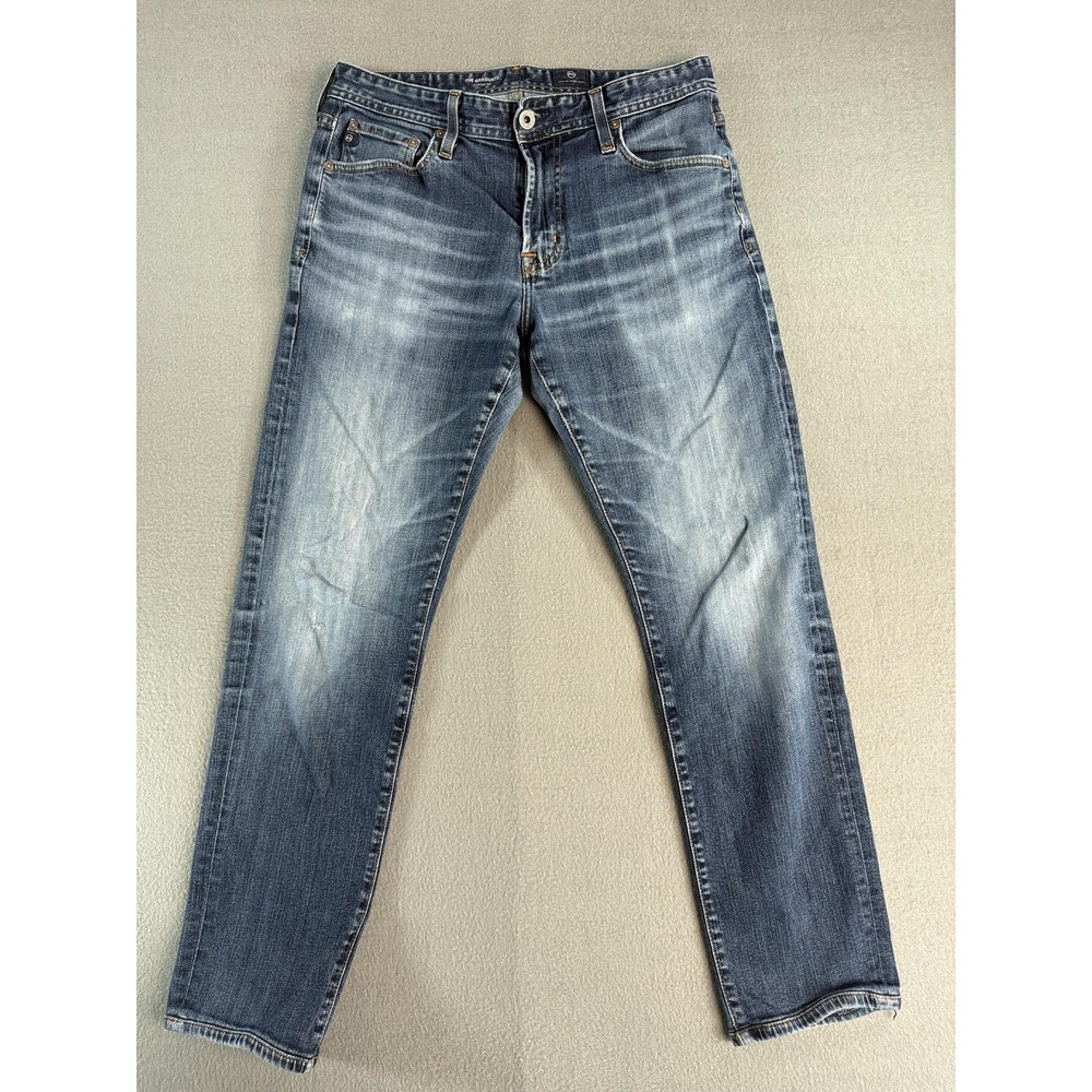 AG Adriano Goldschmied The Graduate Jeans Mens 31x32 Blue Slim Straight Denim‎